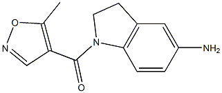 1-[(5-methyl-1,2-oxazol-4-yl)carbonyl]-2,3-dihydro-1H-indol-5-amine 结构式