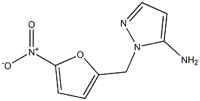 1-[(5-nitro-2-furyl)methyl]-1H-pyrazol-5-amine 结构式