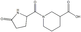 1-[(5-oxopyrrolidin-2-yl)carbonyl]piperidine-3-carboxylic acid 结构式