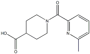 1-[(6-methylpyridin-2-yl)carbonyl]piperidine-4-carboxylic acid 结构式