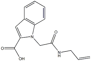 1-[(prop-2-en-1-ylcarbamoyl)methyl]-1H-indole-2-carboxylic acid 结构式