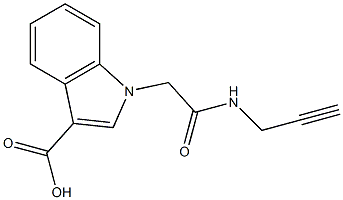 1-[(prop-2-yn-1-ylcarbamoyl)methyl]-1H-indole-3-carboxylic acid 结构式