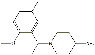 1-[1-(2-methoxy-5-methylphenyl)ethyl]piperidin-4-amine 结构式