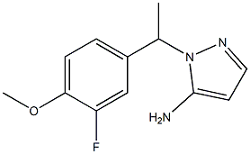 1-[1-(3-fluoro-4-methoxyphenyl)ethyl]-1H-pyrazol-5-amine 结构式