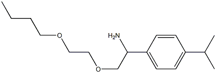 1-[1-amino-2-(2-butoxyethoxy)ethyl]-4-(propan-2-yl)benzene 结构式