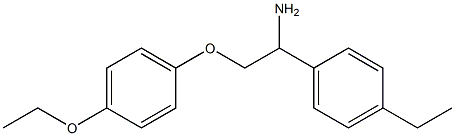 1-[1-amino-2-(4-ethoxyphenoxy)ethyl]-4-ethylbenzene 结构式