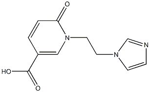 1-[2-(1H-imidazol-1-yl)ethyl]-6-oxo-1,6-dihydropyridine-3-carboxylic acid 结构式