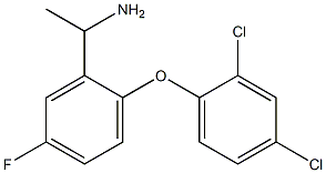 1-[2-(2,4-dichlorophenoxy)-5-fluorophenyl]ethan-1-amine 结构式