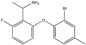 1-[2-(2-bromo-4-methylphenoxy)-6-fluorophenyl]ethan-1-amine 结构式