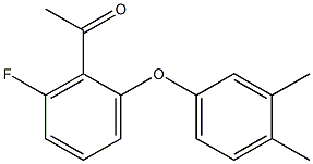 1-[2-(3,4-dimethylphenoxy)-6-fluorophenyl]ethan-1-one 结构式