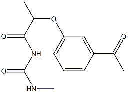 1-[2-(3-acetylphenoxy)propanoyl]-3-methylurea 结构式