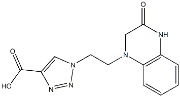 1-[2-(3-oxo-1,2,3,4-tetrahydroquinoxalin-1-yl)ethyl]-1H-1,2,3-triazole-4-carboxylic acid 结构式