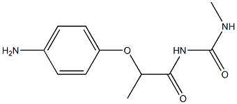 1-[2-(4-aminophenoxy)propanoyl]-3-methylurea 结构式
