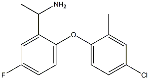 1-[2-(4-chloro-2-methylphenoxy)-5-fluorophenyl]ethan-1-amine 结构式