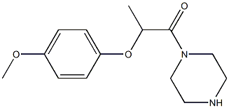 1-[2-(4-methoxyphenoxy)propanoyl]piperazine 结构式