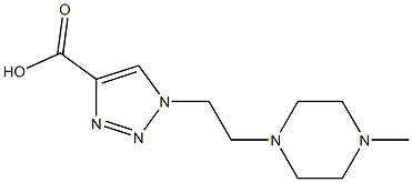 1-[2-(4-methylpiperazin-1-yl)ethyl]-1H-1,2,3-triazole-4-carboxylic acid 结构式