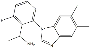 1-[2-(5,6-dimethyl-1H-1,3-benzodiazol-1-yl)-6-fluorophenyl]ethan-1-amine 结构式