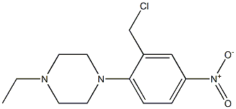 1-[2-(chloromethyl)-4-nitrophenyl]-4-ethylpiperazine 结构式