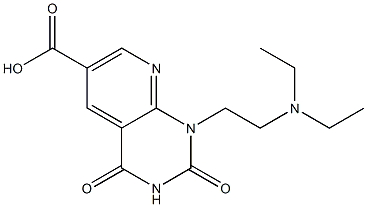 1-[2-(diethylamino)ethyl]-2,4-dioxo-1,2,3,4-tetrahydropyrido[2,3-d]pyrimidine-6-carboxylic acid 结构式