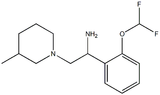 1-[2-(difluoromethoxy)phenyl]-2-(3-methylpiperidin-1-yl)ethanamine 结构式