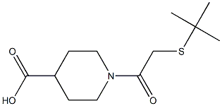 1-[2-(tert-butylsulfanyl)acetyl]piperidine-4-carboxylic acid 结构式