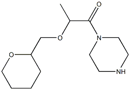 1-[2-(tetrahydro-2H-pyran-2-ylmethoxy)propanoyl]piperazine 结构式