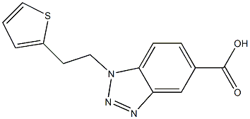 1-[2-(thiophen-2-yl)ethyl]-1H-1,2,3-benzotriazole-5-carboxylic acid 结构式
