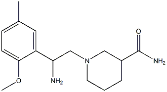 1-[2-amino-2-(2-methoxy-5-methylphenyl)ethyl]piperidine-3-carboxamide 结构式