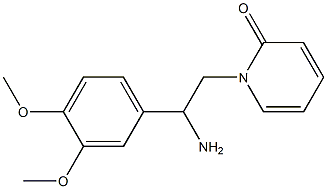 1-[2-amino-2-(3,4-dimethoxyphenyl)ethyl]pyridin-2(1H)-one 结构式