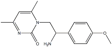 1-[2-amino-2-(4-methoxyphenyl)ethyl]-4,6-dimethylpyrimidin-2(1H)-one 结构式