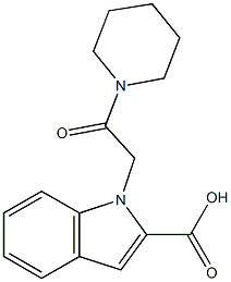 1-[2-oxo-2-(piperidin-1-yl)ethyl]-1H-indole-2-carboxylic acid 结构式