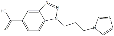 1-[3-(1H-imidazol-1-yl)propyl]-1H-1,2,3-benzotriazole-5-carboxylic acid 结构式