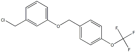1-[3-(chloromethyl)phenoxymethyl]-4-(trifluoromethoxy)benzene 结构式