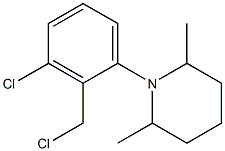 1-[3-chloro-2-(chloromethyl)phenyl]-2,6-dimethylpiperidine 结构式