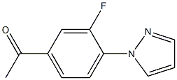 1-[3-fluoro-4-(1H-pyrazol-1-yl)phenyl]ethan-1-one 结构式