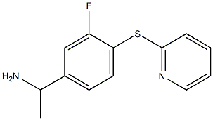 1-[3-fluoro-4-(pyridin-2-ylsulfanyl)phenyl]ethan-1-amine 结构式