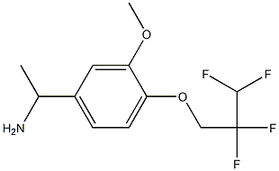 1-[3-methoxy-4-(2,2,3,3-tetrafluoropropoxy)phenyl]ethan-1-amine 结构式