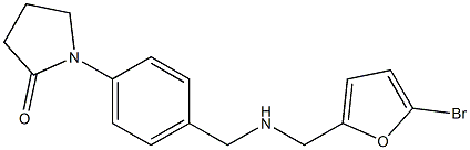 1-[4-({[(5-bromofuran-2-yl)methyl]amino}methyl)phenyl]pyrrolidin-2-one 结构式