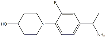 1-[4-(1-aminoethyl)-2-fluorophenyl]piperidin-4-ol 结构式