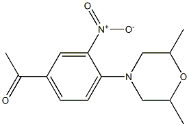 1-[4-(2,6-dimethylmorpholin-4-yl)-3-nitrophenyl]ethan-1-one 结构式