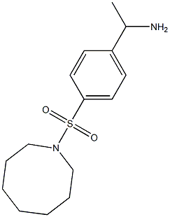 1-[4-(azocane-1-sulfonyl)phenyl]ethan-1-amine 结构式