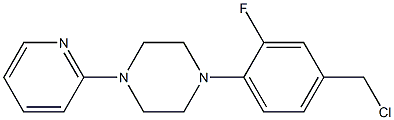 1-[4-(chloromethyl)-2-fluorophenyl]-4-(pyridin-2-yl)piperazine 结构式