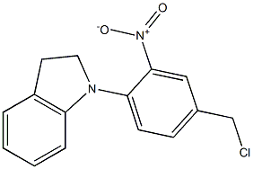 1-[4-(chloromethyl)-2-nitrophenyl]-2,3-dihydro-1H-indole 结构式