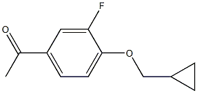 1-[4-(cyclopropylmethoxy)-3-fluorophenyl]ethan-1-one 结构式