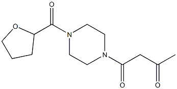 1-[4-(oxolan-2-ylcarbonyl)piperazin-1-yl]butane-1,3-dione 结构式