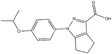 1-[4-(propan-2-yloxy)phenyl]-1H,4H,5H,6H-cyclopenta[c]pyrazole-3-carboxylic acid 结构式