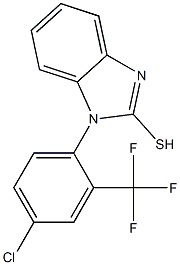 1-[4-chloro-2-(trifluoromethyl)phenyl]-1H-1,3-benzodiazole-2-thiol 结构式