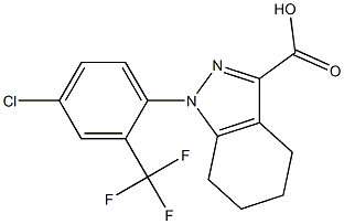 1-[4-chloro-2-(trifluoromethyl)phenyl]-4,5,6,7-tetrahydro-1H-indazole-3-carboxylic acid 结构式