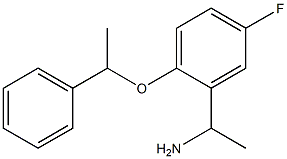 1-[5-fluoro-2-(1-phenylethoxy)phenyl]ethan-1-amine 结构式