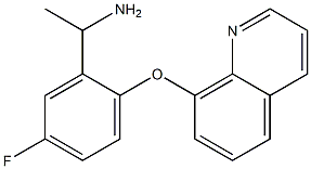 1-[5-fluoro-2-(quinolin-8-yloxy)phenyl]ethan-1-amine 结构式